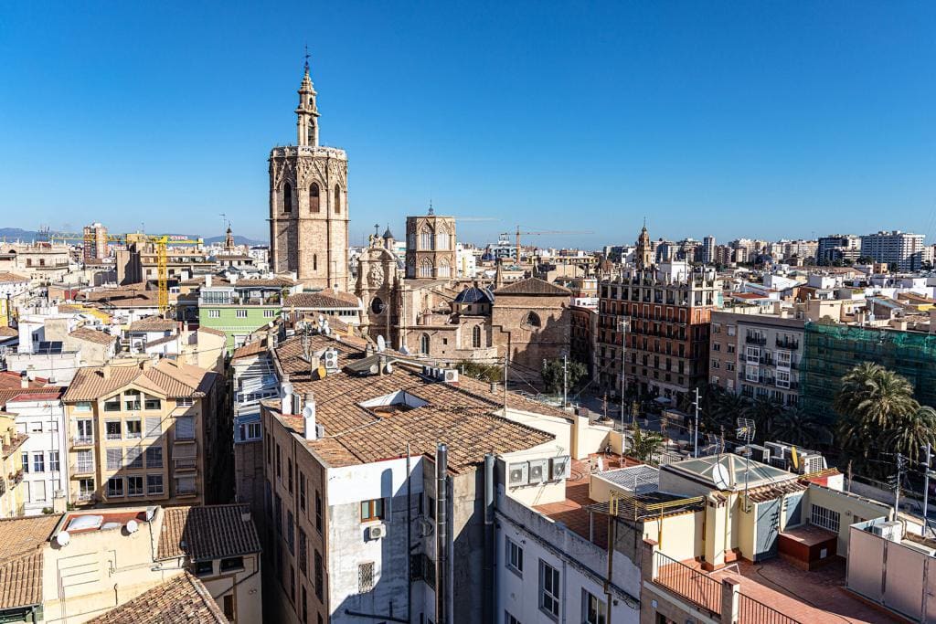 Blick auf Kathedrale - Valencia